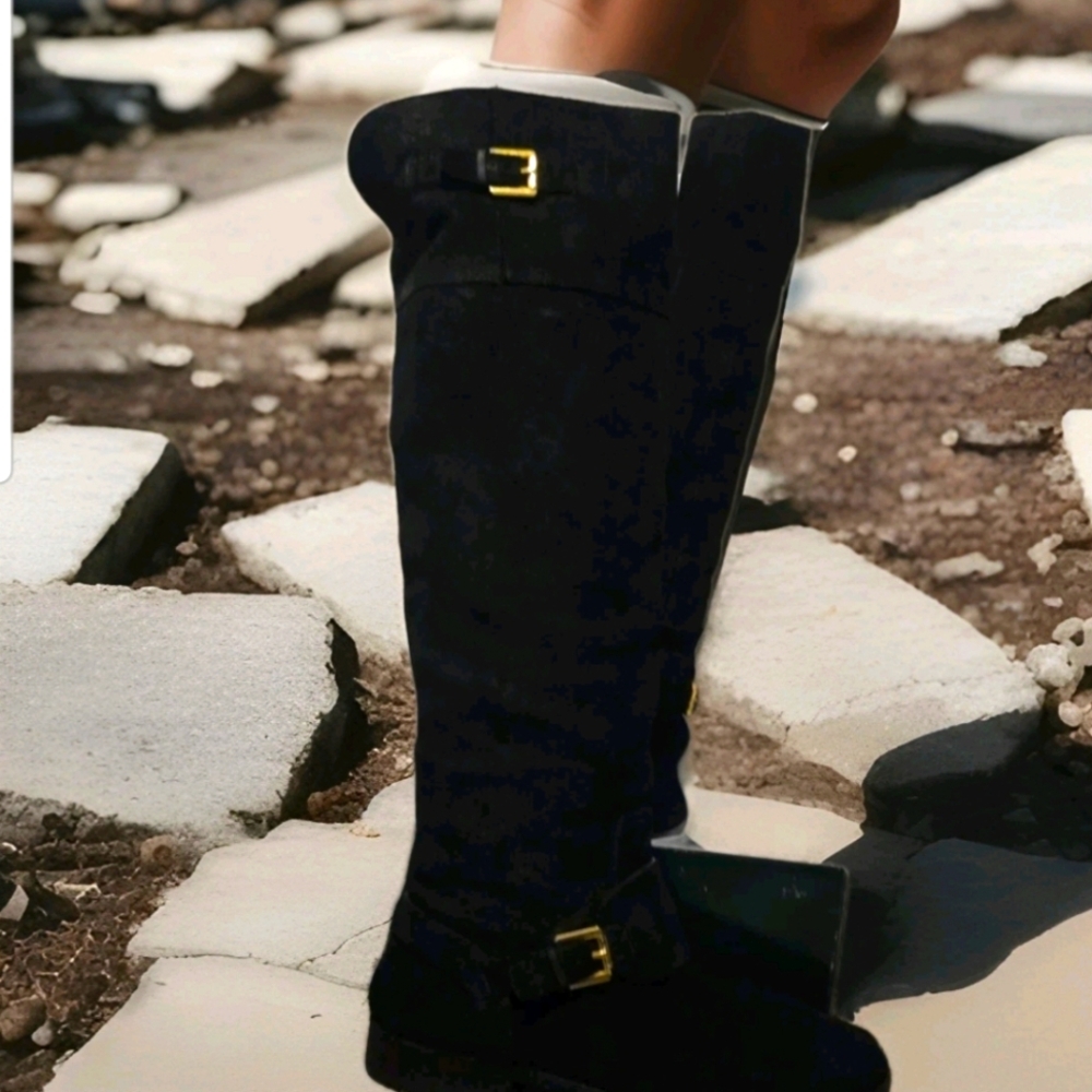 Pre-owned Above The Knee Ralph Lauren Suede Boots Sz 10m - Picture 12 of 14